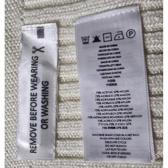 NWOT Michael Michael Kors Open Front Rib Knit Cardigan Sweater Cream Women’s M - Picture 8 of 14